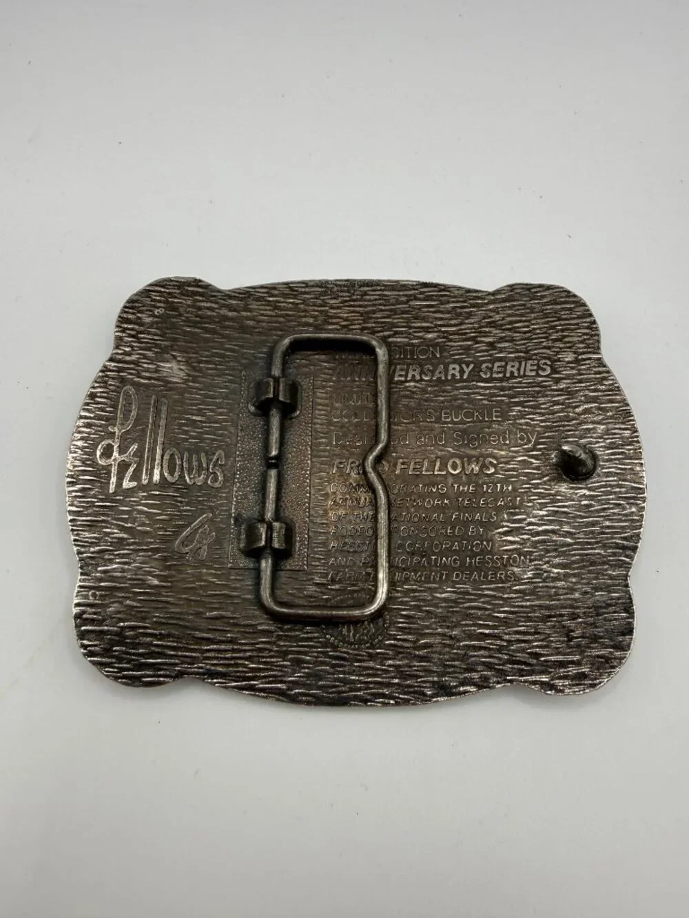 Vintage 1985 Hesston National Finals Rodeo Belt Buckle